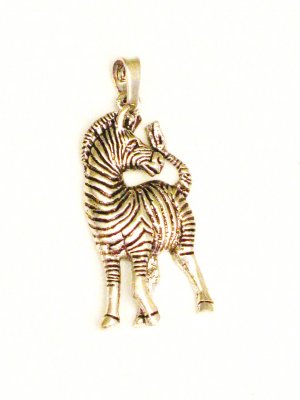 CP007       Zebra Pendant in Sterling Silver