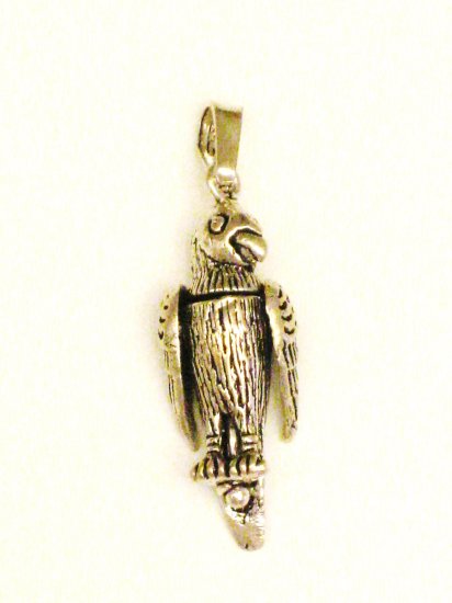 CP012 Perched Eagle Pendant in Sterling Silver