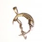 CP015       Lady Swinging on Moon Pendant in Sterling Silver