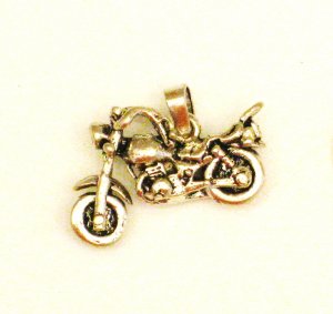 CP022       Motorcycle Pendant in Sterling Silver