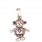 CP030       Heart Doll Pendant in Sterling Silver