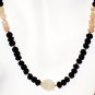 NK001       Garnet and Rose Quartz Necklace in Sterling Silver