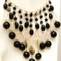 NK004       Garnet, Rose Quartz and Onyx Necklace in Sterling Silver
