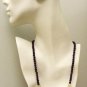 NK009       Moonstone Necklace with a Garnet Strand. Sterling Silver Clasp.
