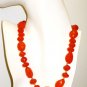 NK013       Carnelian Necklace interlaced with sterling silver beads. Sterling silver clasp.