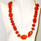 NK013       Carnelian Necklace interlaced with sterling silver beads. Sterling silver clasp.