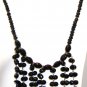 NK018       Onyx Necklace in Sterling Silver
