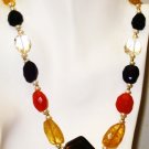 NK020       Amethyst, Crystal, Citrine, Smoky Quartz Necklace