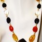 NK020       Amethyst, Crystal, Citrine, Smoky Quartz Necklace