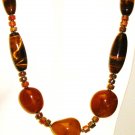 NK027       Tigers Eye Necklace in Sterling Silver