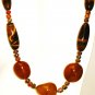 NK027       Tigers Eye Necklace in Sterling Silver