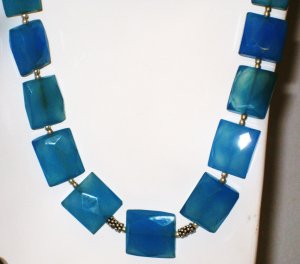 NK030       Chalcedony Necklace in Sterling Silver