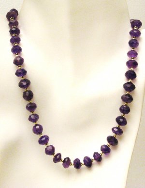 NK035       Amethyst Necklace in Sterling Silver