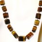 NK036       Tiger's Eye Necklace in Sterling Silver