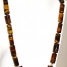 NK037       Tiger's Eye Necklace in Sterling Silver