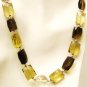 NK038       Smoky Quartz, Citrine and Amethsyt Necklace. Sterling Silver Beads and Clasp.