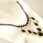 NK045       Labradorite, Citrine and CZ Necklace in Sterling Silver