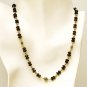 NK048 Smoky Quartz Necklace with Sterling Silver Beads and Clasps.