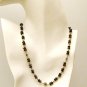 NK048 Smoky Quartz Necklace with Sterling Silver Beads and Clasps.