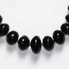 ST023       Onyx and Rose Quartz Necklace in Sterling Silver