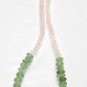 ST030       Jade and Rose Quartz Necklace in Sterling Silver