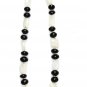 ST041       Moonstone, Onyx Necklace in Sterling Silver