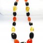 ST045       Mixed Stones Necklace in Sterling Silver
