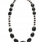 ST061 Garnet and Pearl Necklace in Sterling Silver