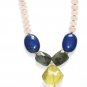 ST063       Mixed Stones Necklace in Sterling Silver