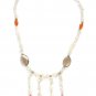 ST064 Moonstone, Carnelian and Smoky Quartz Necklace in Sterling Silver