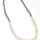 ST065       Labradorite and Moonstone Necklace in Sterling Silver