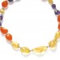 ST067 Citrine and Amethyst Necklace In Sterling Silver