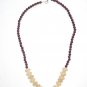 ST070 Citrine and Garnet Necklace in Sterling Silver