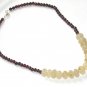 ST070 Citrine and Garnet Necklace in Sterling Silver