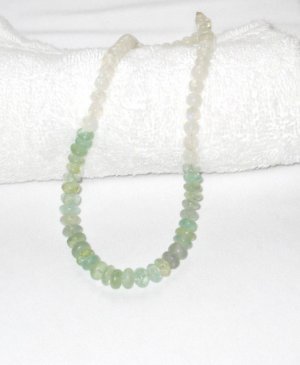 ST071       Moonstone and Jade Necklace in Sterling Silver