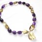 ST072 Amethyst and Smoky Quartz Necklace in Sterling Silver