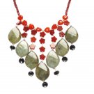 ST073       Mixed Stones Necklace in Sterling Silver