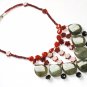 ST073 Mixed Stones Necklace in Sterling Silver