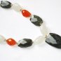 ST080       Carnelian, Moonstone, and Labradority Necklace in Sterling Silver