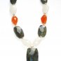 ST080       Carnelian, Moonstone, and Labradority Necklace in Sterling Silver
