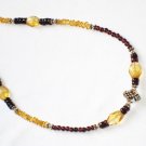 ST081       Citrine and Garnet Necklace in Sterling Silver