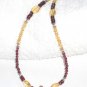 ST081 Citrine and Garnet Necklace in Sterling Silver
