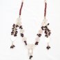 ST089 Rose Quartz and Garnet Necklace in Sterling Silver