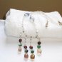 ST096 Heartshaped Semi-Precious Stones in a Moonstone Beaded Sterling Silver Necklace