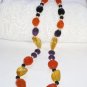 ST108       Mixed Stones Necklace in Sterling Silver