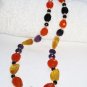 ST108       Mixed Stones Necklace in Sterling Silver