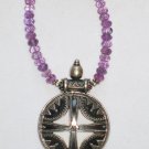 ST112       Amethyst Necklace in Sterling Silver