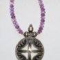ST112       Amethyst Necklace in Sterling Silver