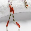 ST199       Mixed Stones Necklace in Sterling Silver