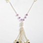 ST284       Mixed Stones Necklace in Sterling Silver